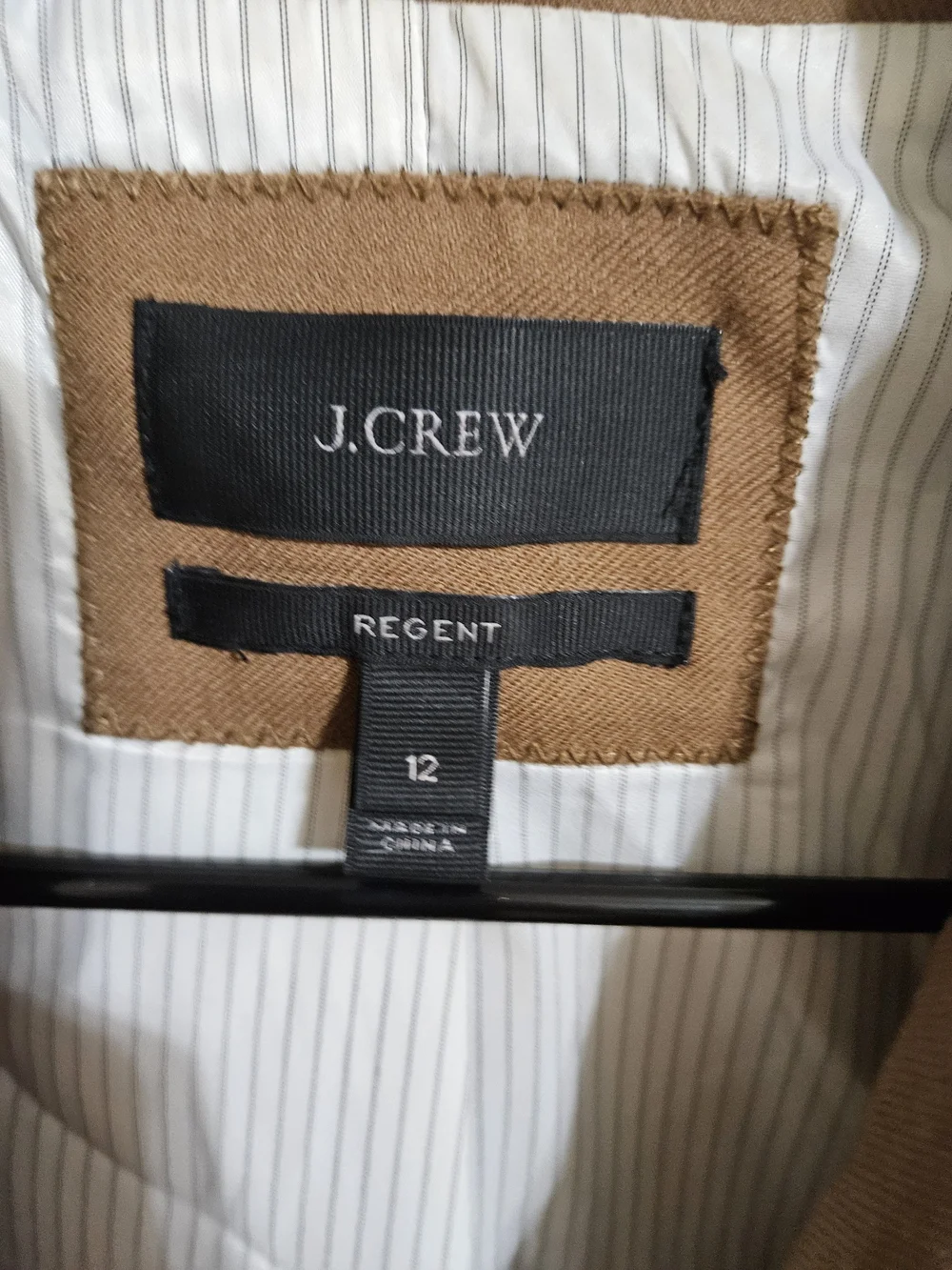 J Crew Regent Classic Wool Blend Brown Blazer Jacket
